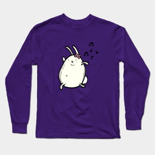 Dancing Cute Bunny Girl Long Sleeve T-Shirt